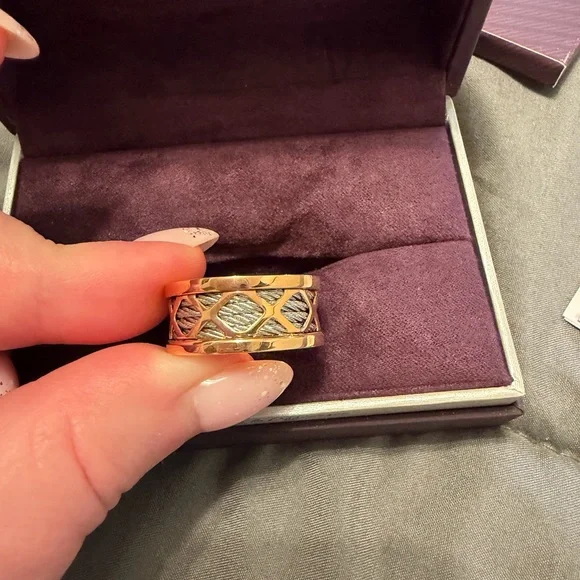 Charriol Two-Tone rose gold Cable Ring - Picture 2 of 6